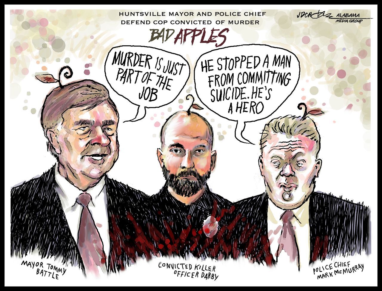 Blood on the hands of Huntsville mayor and police chief